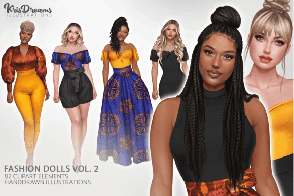 Download Diverse Fashion Doll PNG Set - Premium Resources