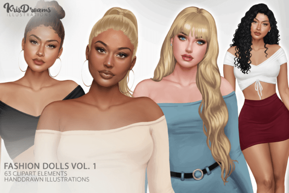 Download Fashion Doll Clipart PNG Set - Premium Resources